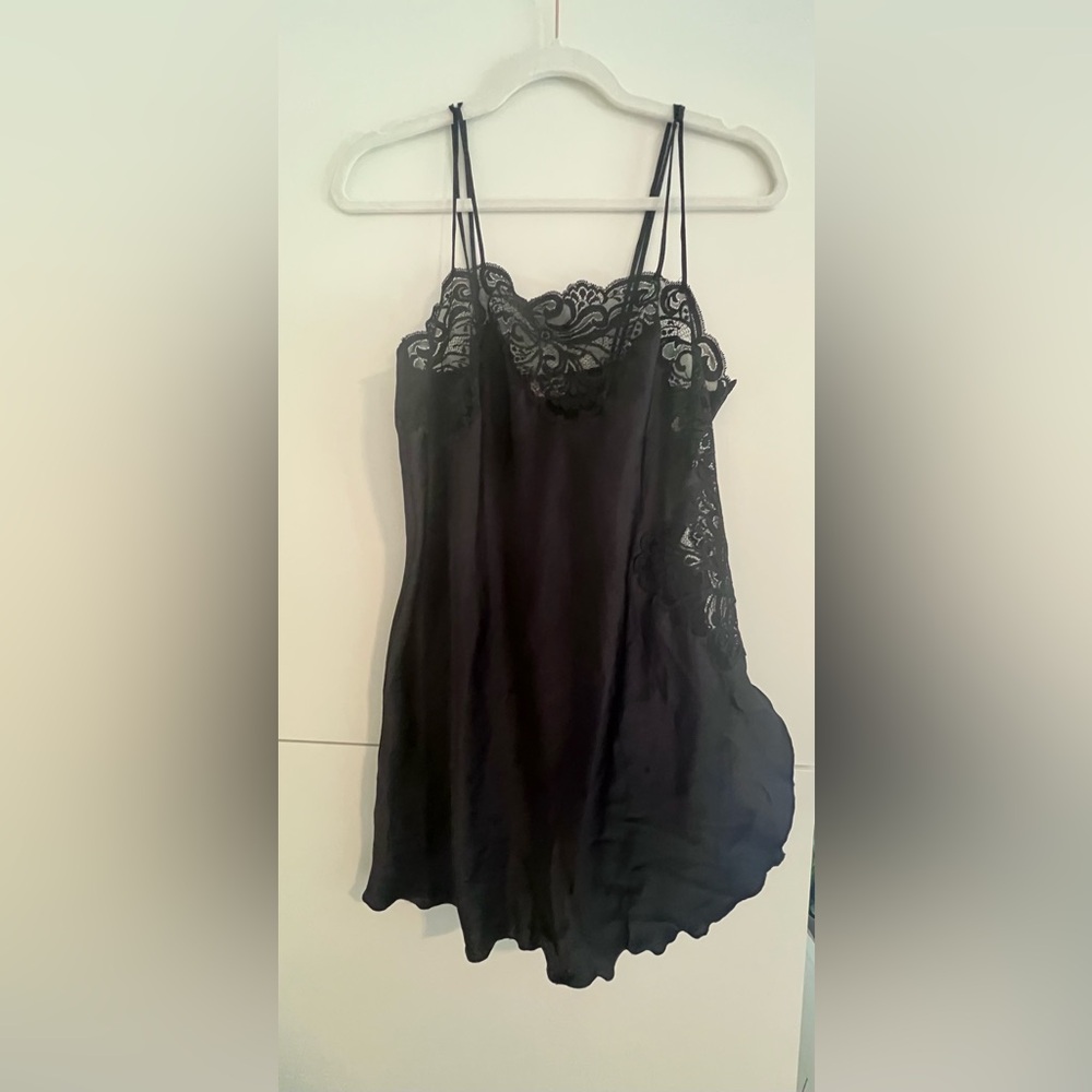 Vintage silk side tie slip dress - Frederick’s of Hollywood